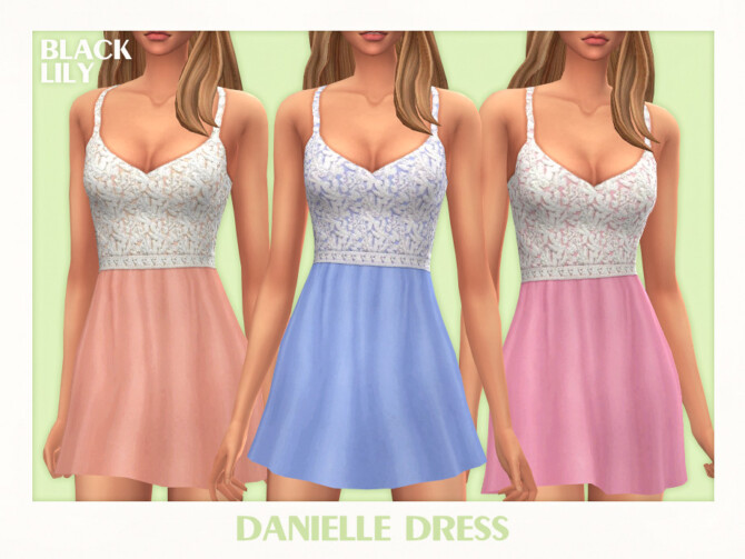 Sims 4 Danielle Dress by Black Lily at TSR