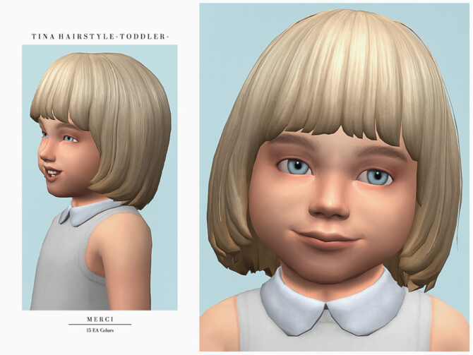 Sims 4 Tina Hairstyle Toddler by Merci at TSR