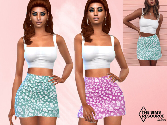 Sims 4 Summer Skirt Outfit by Saliwa at TSR