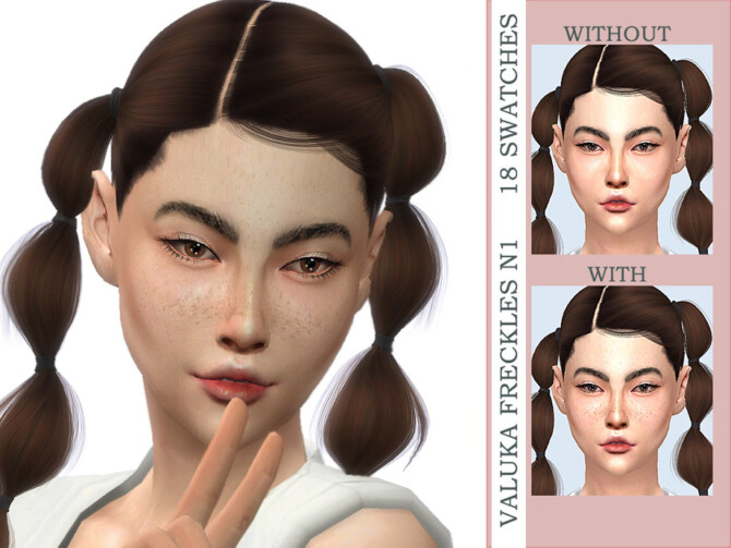 Sims 4 Freckles N1 by Valuka at TSR