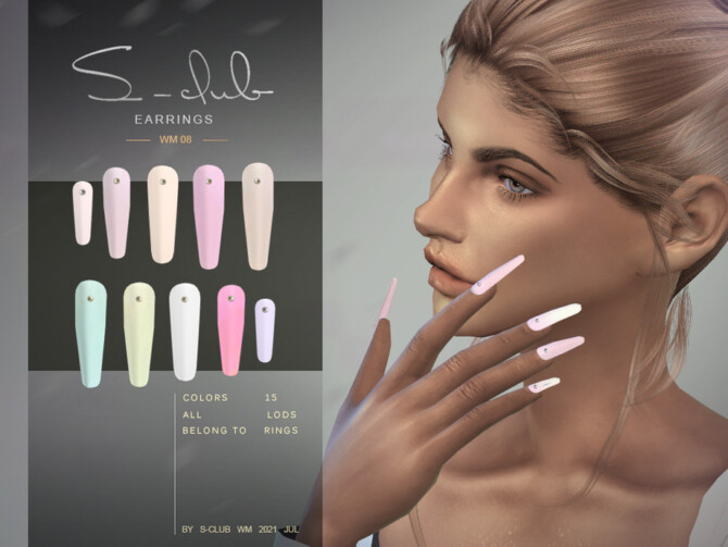 Sims 4 Art Nails by S Club at TSR
