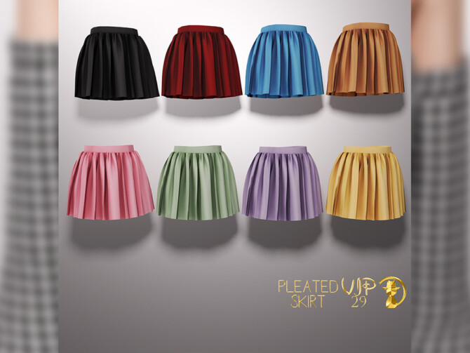 Sims 4 Pleated Skirt VIP29 by turksimmer at TSR