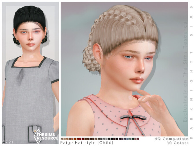Sims 4 Paige Hairstyle [Child] by DarkNighTt at TSR