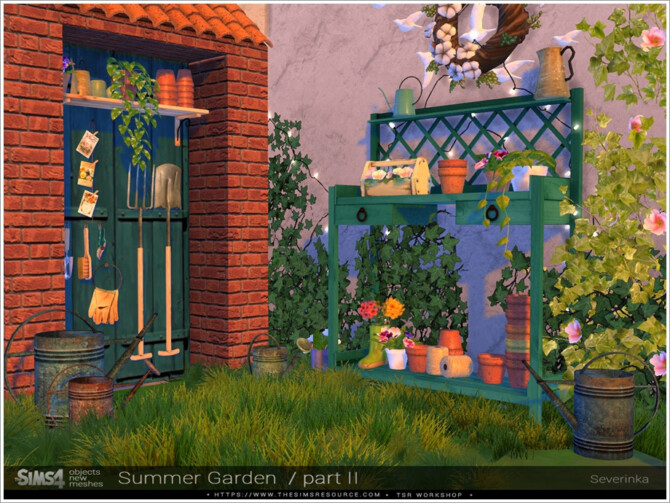 Sims 4 Summer garden part II by Severinka at TSR