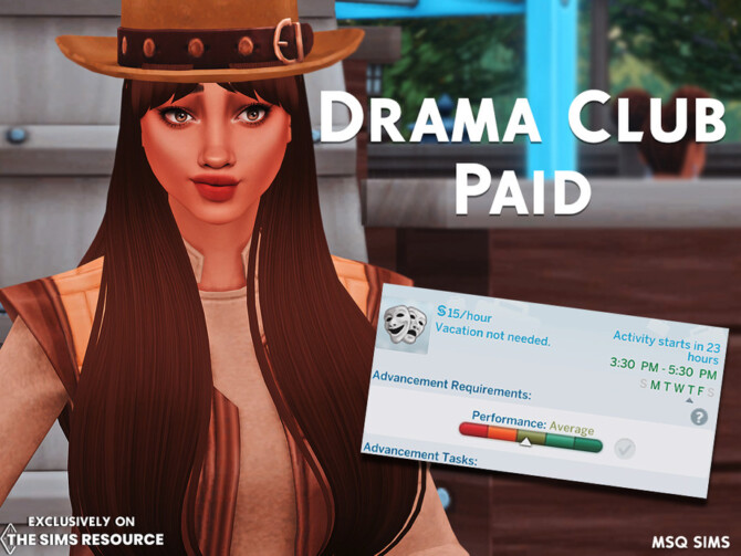 Sims 4 Drama Club Paid by MSQSIMS at TSR