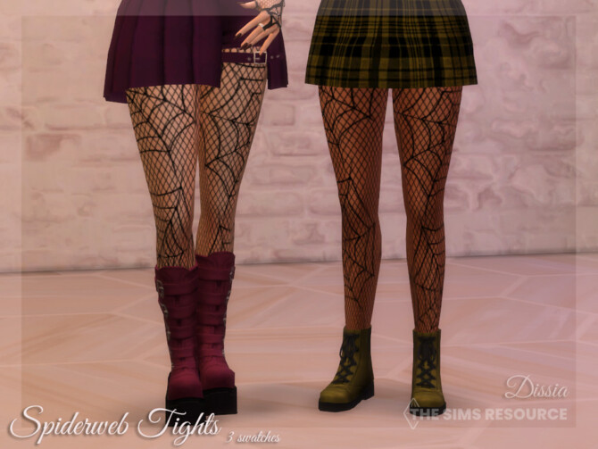 Sims 4 Spiderweb Tights by Dissia at TSR