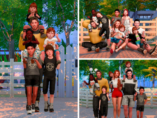 Sims 4 Good Family Day Posepack by couquett at TSR