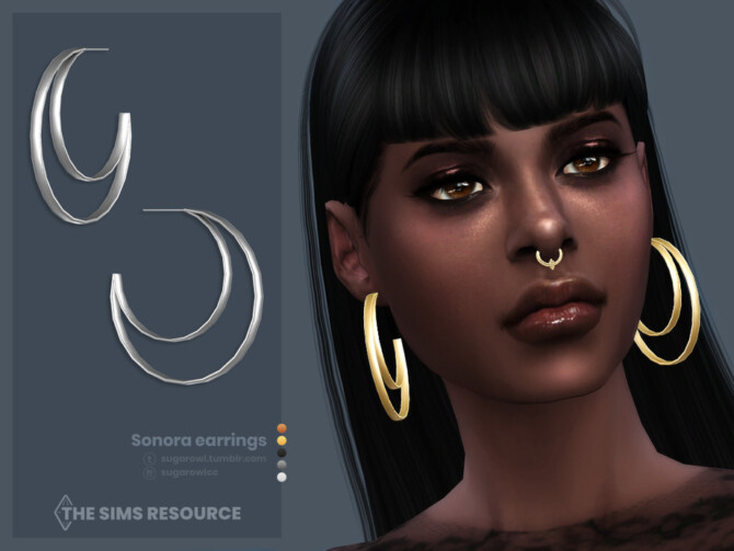 Sims 4 Sonora earrings by sugar owl at TSR