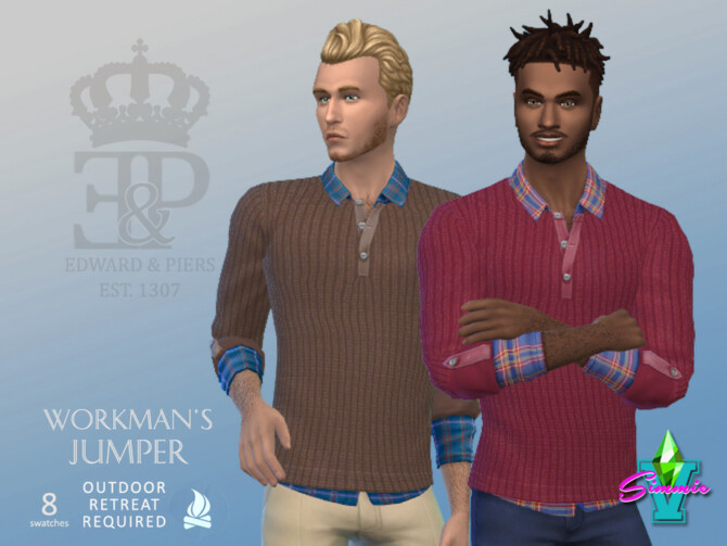 Sims 4 Edward & Piers Workmans Jumper by SimmieV at TSR