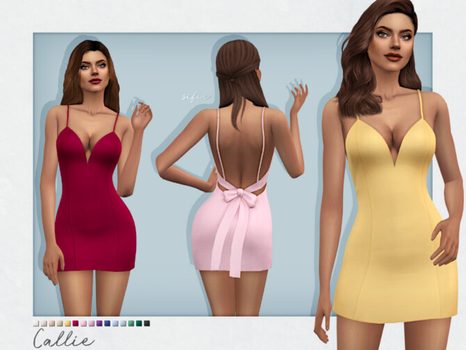 Sims 4 Callie Dress by Sifix at TSR