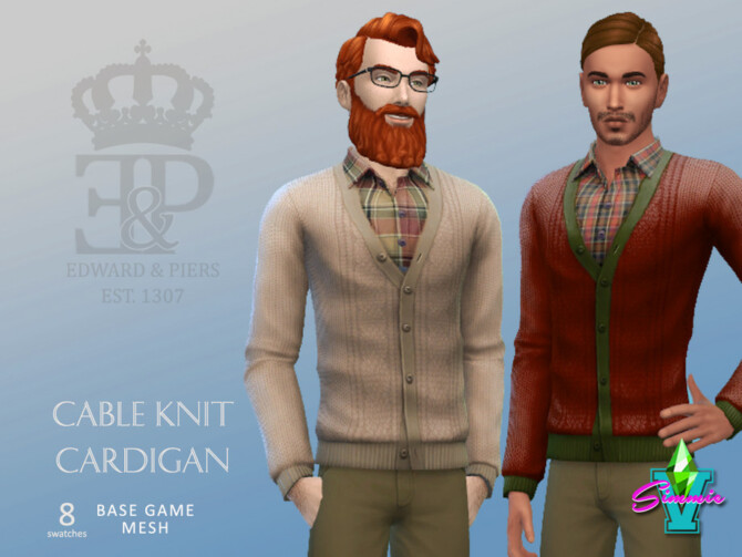 Sims 4 Edward & Piers Country Cardigan by SimmieV at TSR