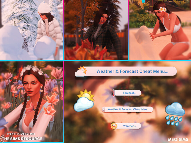 Sims 4 Weather and Forecast Cheat Menu by MSQSIMS at TSR