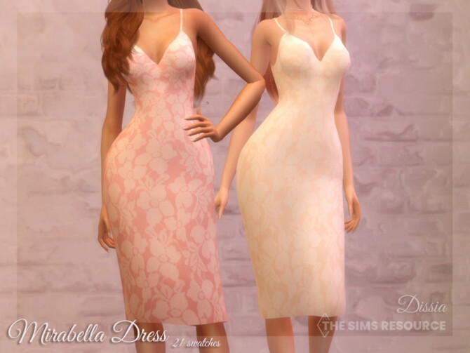 Sims 4 Mirabella Dress by Dissia at TSR
