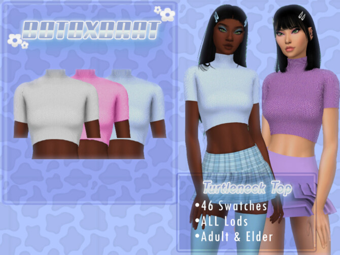 Sims 4 Turtleneck Top by B0T0XBRAT at TSR