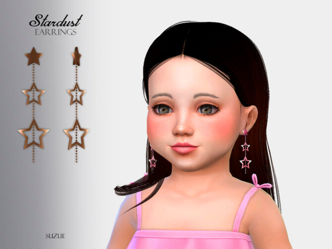 Sims 4 Stardust Earrings Toddler by Suzue at TSR