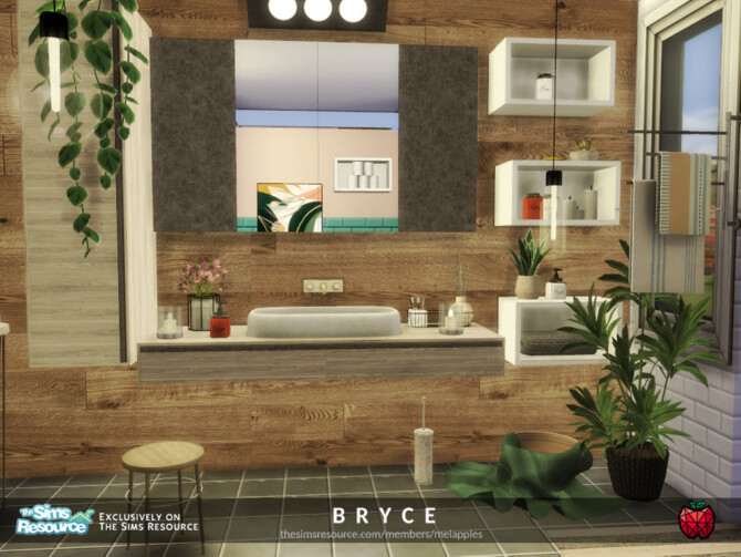 Sims 4 Bryce bathroom by melapples at TSR