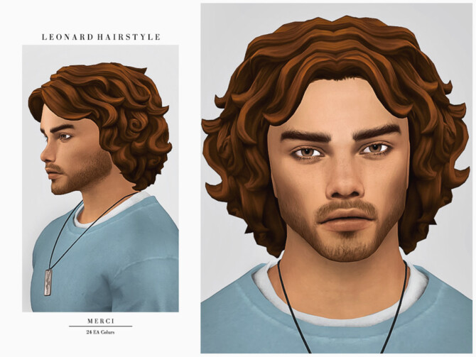 Sims 4 Leonard Hairstyle by Merci at TSR