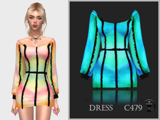 Dress C479 by turksimmer at TSR » Sims 4 Updates