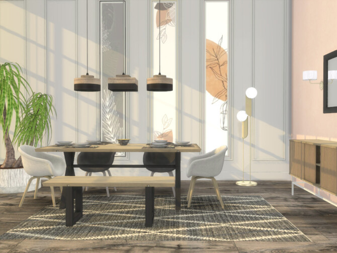 Sims 4 Qina Dining Room by ArtVitalex at TSR