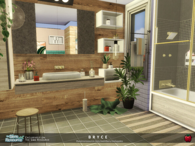 Sims 4 Bryce bathroom by melapples at TSR