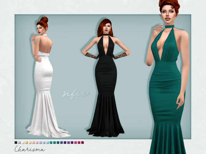 Sims 4 Charisma Dress by Sifix at TSR