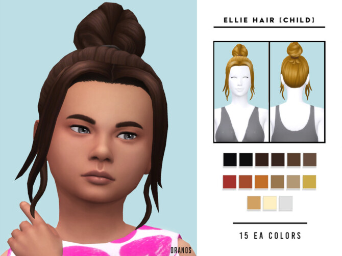 Sims 4 Ellie Hair [Child] by OranosTR at TSR