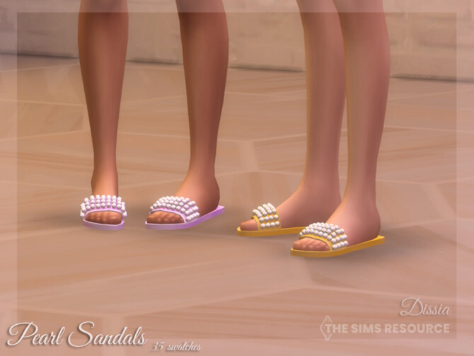 Sims 4 Pearl Sandals by Dissia at TSR