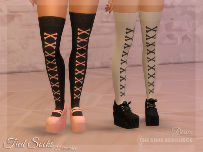 Sims 4 Tied Socks by Dissia at TSR