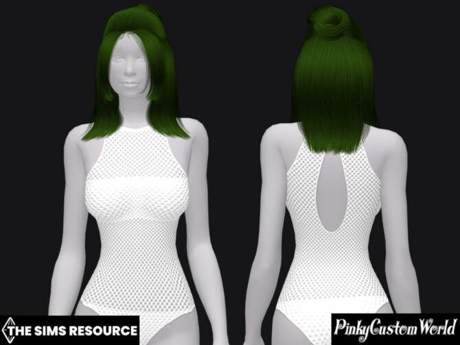 Sims 4 Recolor of JavaSims Kaitlyn hair by PinkyCustomWorld at TSR