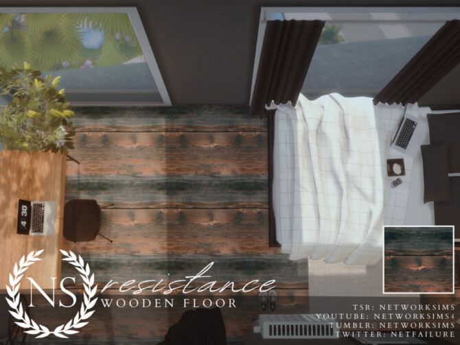Sims 4 Resistance Wooden Floor by networksims at TSR