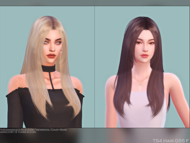 Sims 4 Female Hair G55 by Daisy Sims at TSR