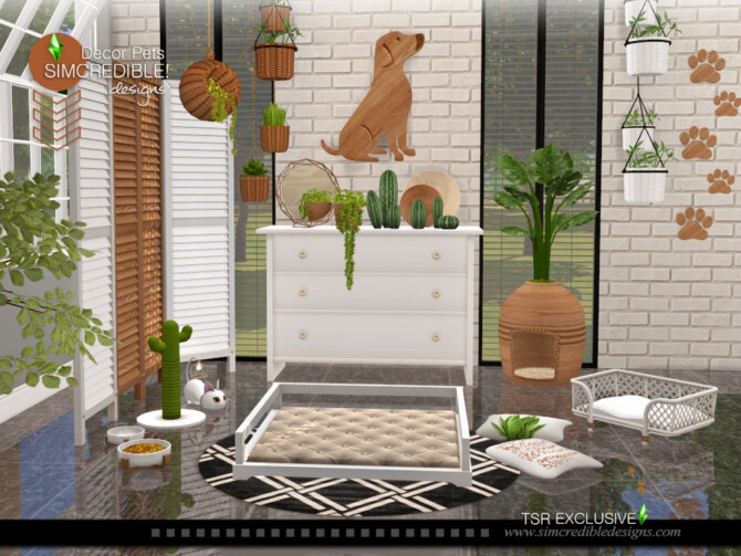 Sims 4 Naturalis Pets decor by SIMcredible at TSR
