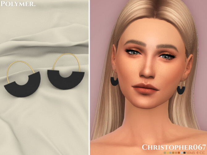 Sims 4 Polymer Earrings by Christopher067 at TSR