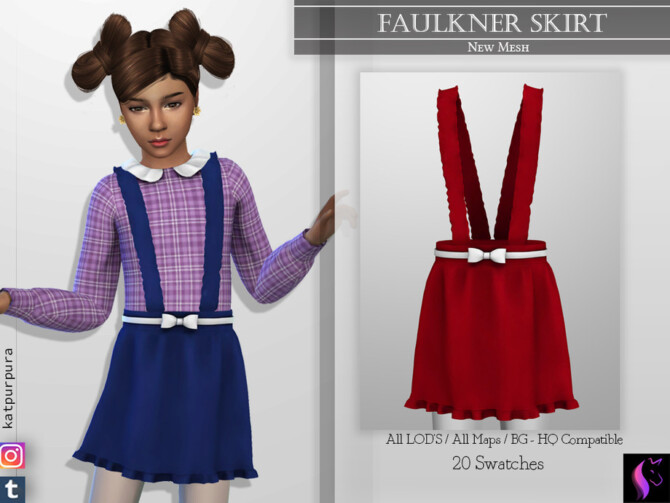 Sims 4 Faulkner Skirt by KaTPurpura at TSR
