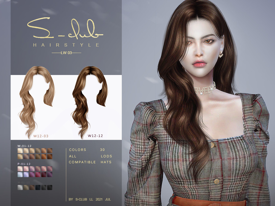 Mi Long Curly Hairstyle For Female By S Club At Tsr Sims Updates