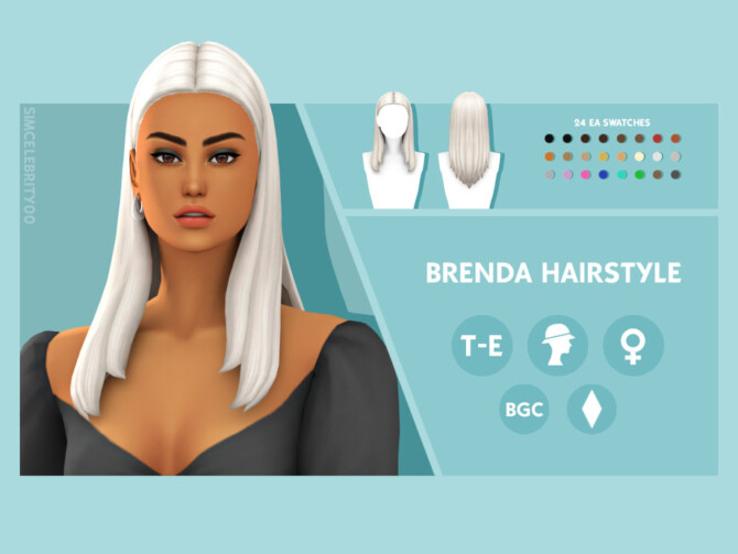 Sims 4 Brenda Hairstyle by simcelebrity00 at TSR
