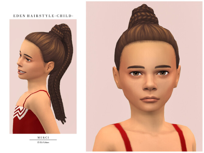 Sims 4 Eden Hairstyle Child by Merci at TSR