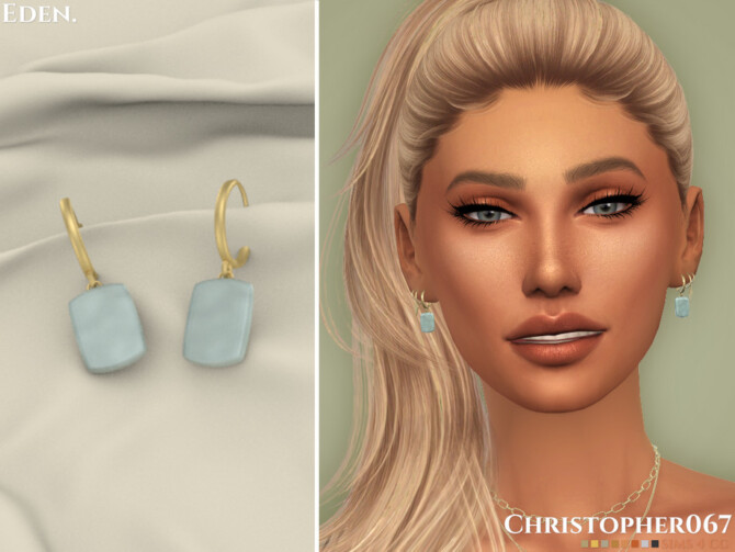 Sims 4 Eden Earrings by Christopher067 at TSR