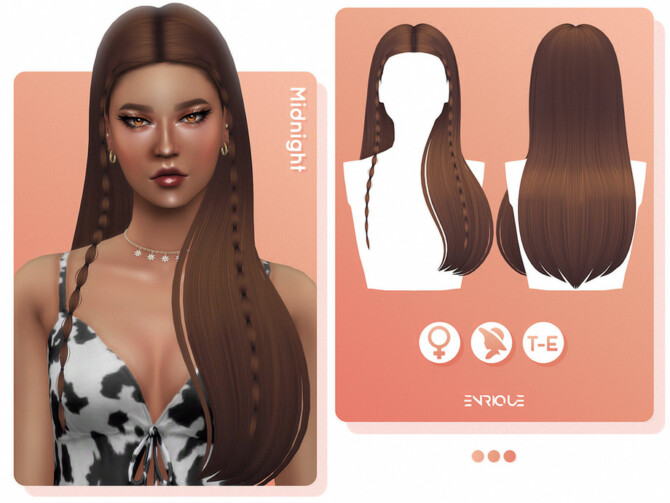 Sims 4 Midnight Hairstyle by Enriques4 at TSR