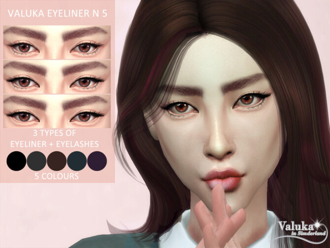 Sims 4 Eyeliner N5 by Valuka at TSR