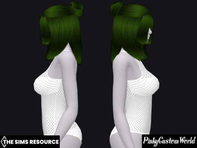Sims 4 Recolor of JavaSims Kaitlyn hair by PinkyCustomWorld at TSR