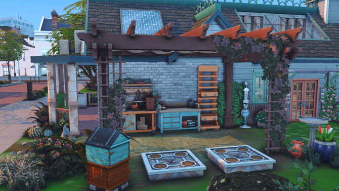 Sims 4 Oak Alcove Newcrest Retail Flower Shop at Mod The Sims 4
