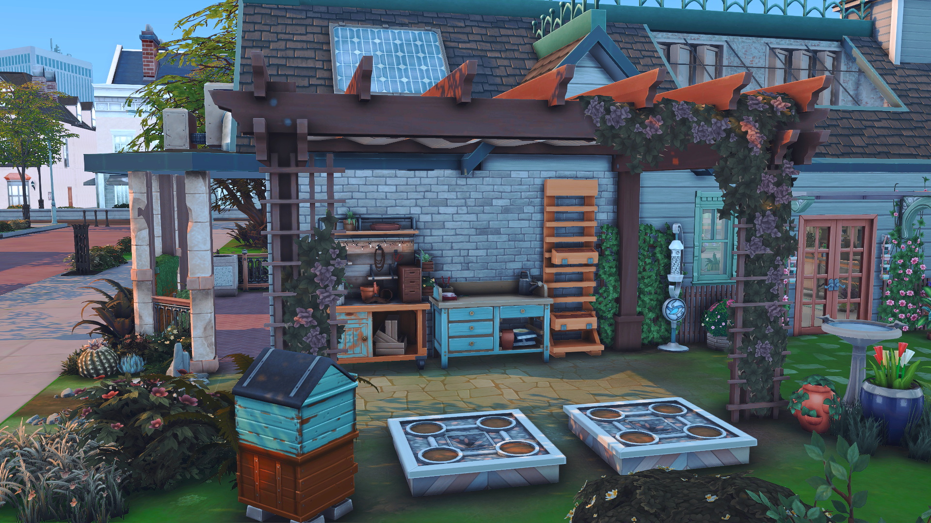 Oak Alcove Newcrest Retail Flower Shop at Mod The Sims 4 » Sims 4 Updates