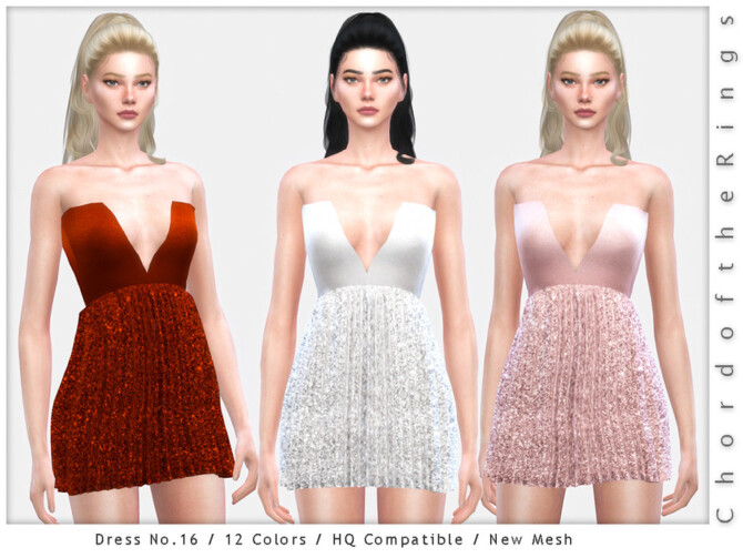 Sims 4 Dress No.16 by ChordoftheRings at TSR