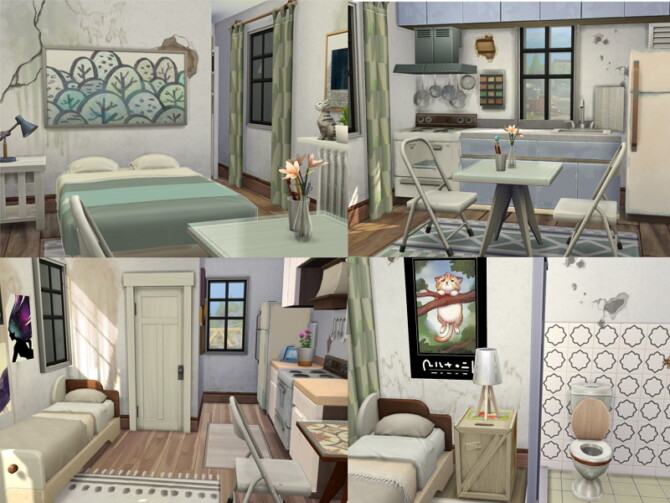 Sims 4 Shabby Train Station Apartment House by Flubs79 at TSR