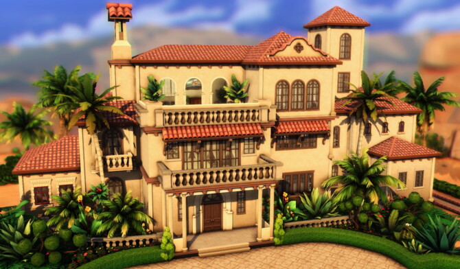 Sims 4 Mediterranean Mansion by plumbobkingdom at Mod The Sims 4