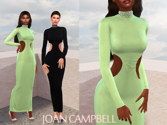 Sims 4 Sylvana dress by Joan Campbell Beauty at TSR