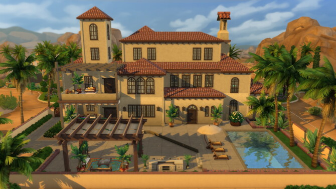Sims 4 Mediterranean Mansion by plumbobkingdom at Mod The Sims 4