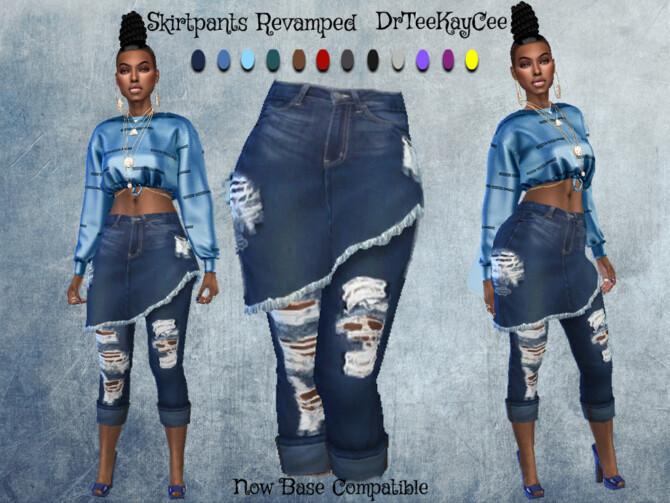 Sims 4 Skirtpants Revamped by drteekaycee at TSR