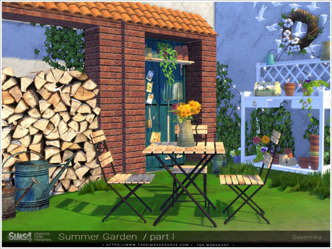 Sims 4 Summer garden part I by Severinka at TSR